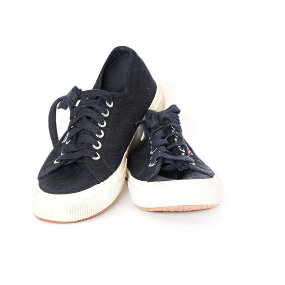 Superga Shoes - SUPERGA Navy Blue Classic Canvas Sneakers 8.5